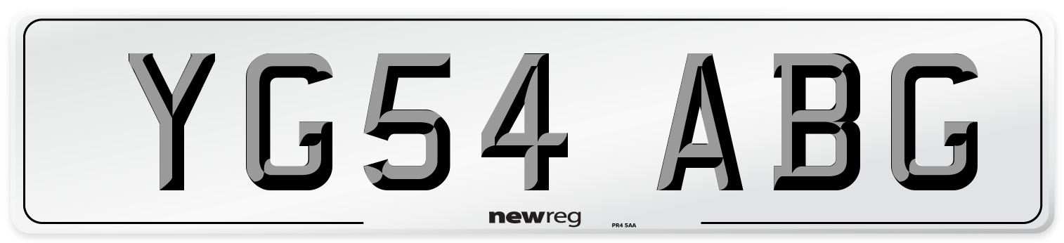 YG54 ABG Number Plate from New Reg